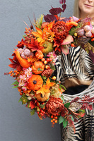 Jesienna Halina, asymetryczny jesienny wianek