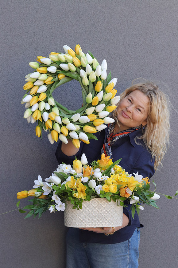 Witaj Wiosno Tulipanowo 2, wiosenny wianek z tulipanów