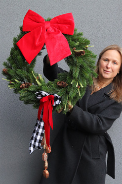 Święta u Magdy, świąteczny wianek, śr.48cm 