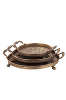 Braco F kpl. 3-ech tac, kolor miedziany, wym.6.5x26x21/6.5x31x26/6.5x36x31cm