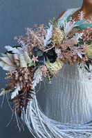 Boho Galante, wianek dekoracyjny z motylem, śr.46cm