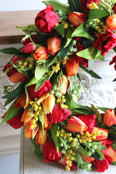 wiosenny wianek Tulipanowy Fire