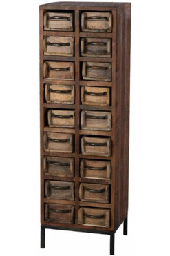 London regał wąski, z szufladami, wym.119x37.5x32cm