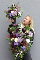 Fioletowa Drogea, bukiet nagrobny we wkładzie