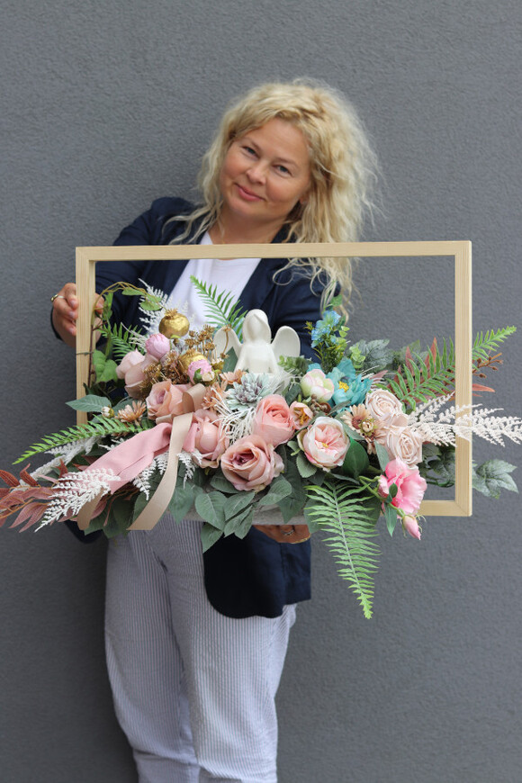 Paysage, kompozycja nagrobna w ramce