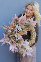 Clotilde Autumn, jesienny wianek w klimacie boho, rozp.60cm