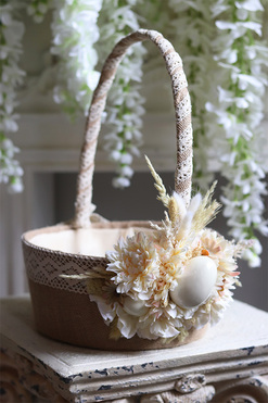 dekorowany koszyczek wielkanocny, Polia, wys.35cm  