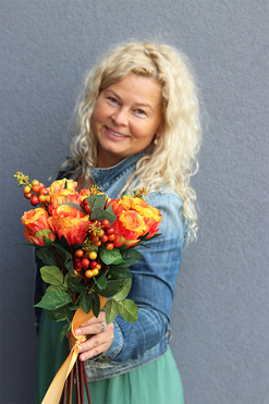 bukiet jesienny Pomarańczarnia, wys.53cm 