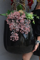 Red Velvet Fiberglass, duży czerwony storczyk podłogowy