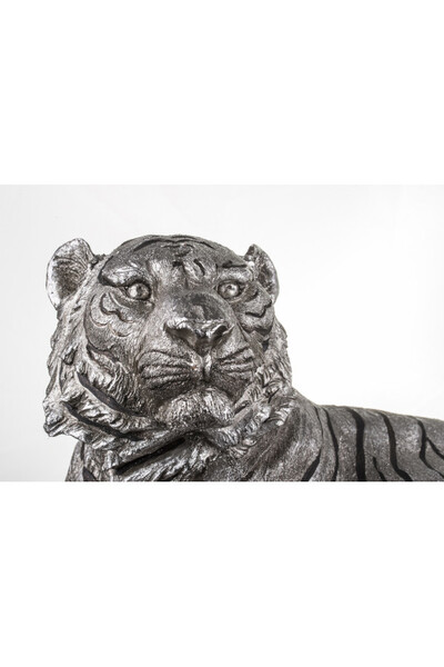 Tygrys, srebrna figurka dekoracyjna