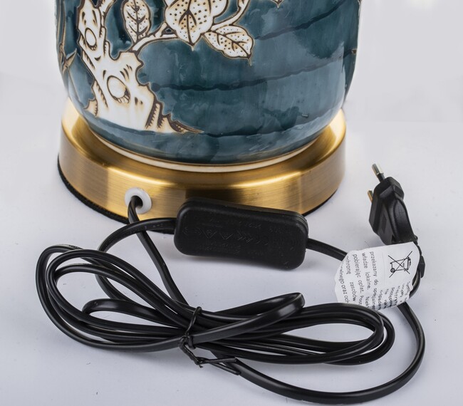 Turquoise, ekskluzywna lampa stołowa, wys.69cm