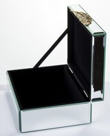 Feather C, lustrzane puzderko / szkatułka na drobiazgi, wym.8x19x15cm