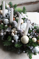 adwentowy stroik Whiterio, wym.27x47cm