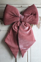 aksamitna kokarda - pluszowa zawieszka, Velurri Pink, wym.55x39cm