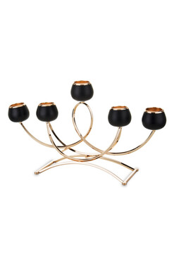 Leslie Premiere, złoty świecznik na nodze, wys.32x58cm 