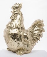 figurka wielkanocna, Kogut Gold, wym.19x10.5x17cm