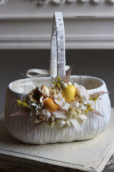 Wiosenne Słońce, dekorowany koszyczek wielkanocny