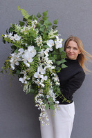 Orchid Monarch, biały komplet dekoracji nagrobnych,