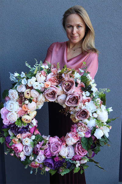 Genova, komplet nagrobny, wieniec + bukiet