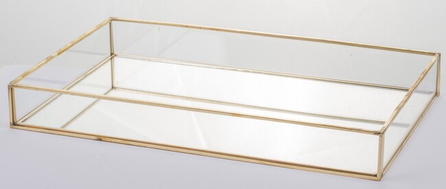 Restamo B, złota taca lustrzana, wym.4x29.5x18.5cm