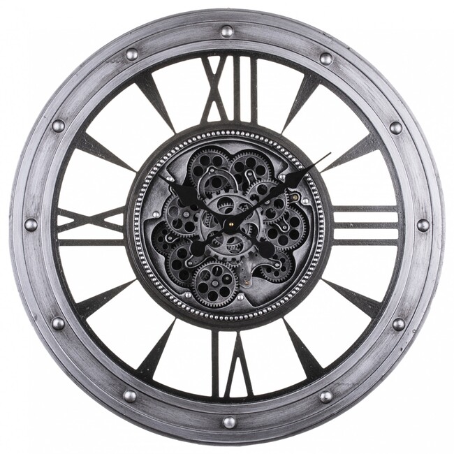 duży metalowy zegar ścienny, Steampunk, śr.75cm