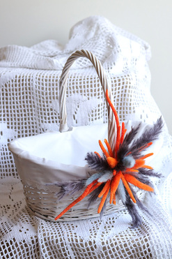 OD RĘKI Eleonora, dekorowany koszyczek wielkanocny, wys.28cm