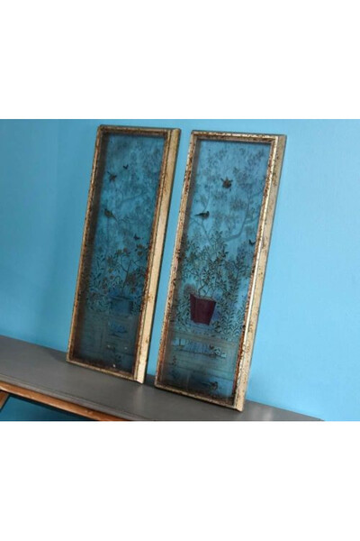 Vintage Orient szklany obraz (prawy) Belldeco tendom.pl