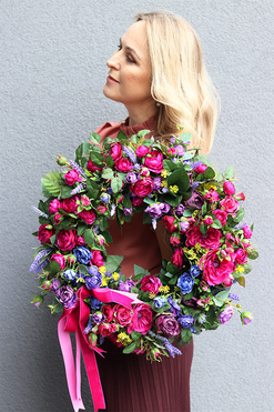 Energia Koloru 2, kolorowy wianek na drzwi, śr.43cm