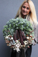 Brokatowy Las, wianek świąteczny