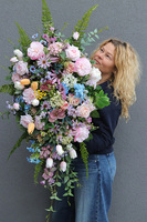 Mój Anioł Volcan New, wiązanka nagrobna na tacy, dł.120cm