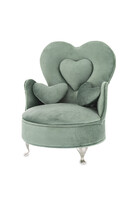 Velurri, welurowe puzderko / szkatułka na biżuterię, miętowa, wym.18.5x15x12cm 