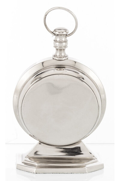 Office Silver srebrny zegar gabinetowy