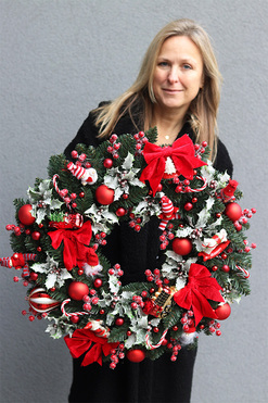 Wesołe Miasteczko, świąteczny wianek dekoracyjny, śr.66cm