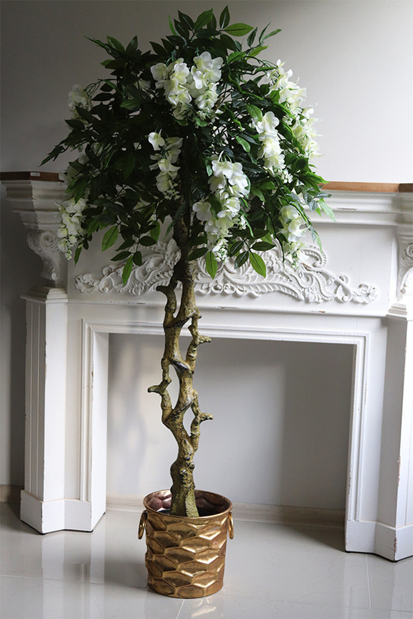 Wisteria Biała Gold Line, sztuczna roślina w donicy