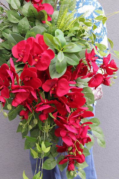 Red Orchids Volcan, komplet dekoracji nagrobnych