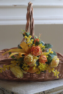 OD RĘKI Yellowena, koszyczek wielkanocny, wys.26cm