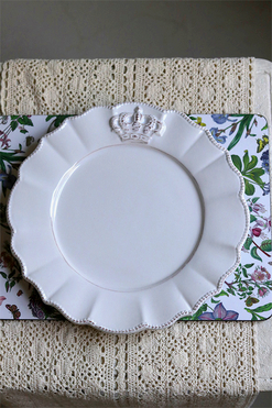 Belweder, talerz obiadowy, biały, śr.25cm