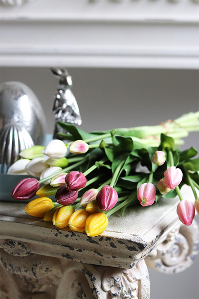 bukiet tulipanów silikonowych, Aprill White