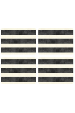 Mono Stripe, podkładki korkowe, duże, 4szt