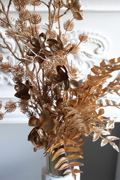 Jerusalem Gold, świąteczny bukiet kwiatów w wazonie, wys.75cm 