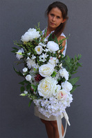 Monaco, długi bukiet nagrobny, dł.79cm