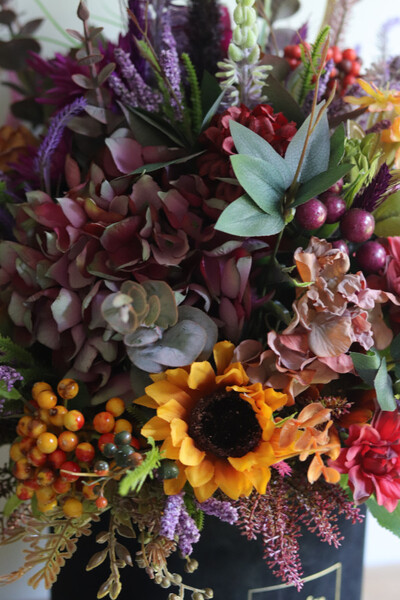 Jesienny Dom 2, welurowy flowerbox jesienny