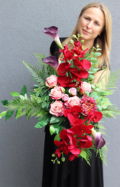 Hetra Isolda, bukiet nagrobny we wkładzie, wys.64cm