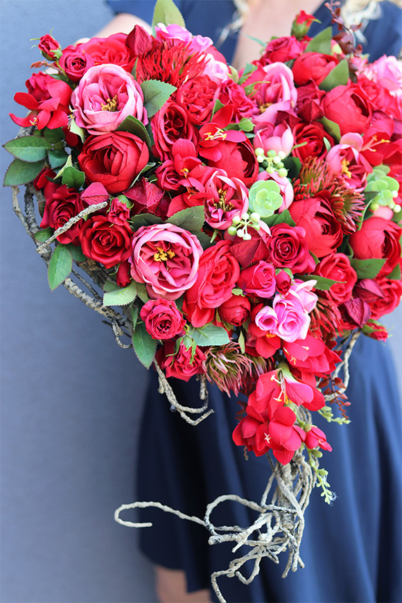 dekoracja nagrobna w kształcie serca, Veltia, wym.55x45cm