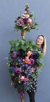 Lissa, fioletowy bukiet nagrobny, dł.67cm