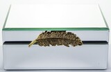 Feather C, lustrzane puzderko / szkatułka na drobiazgi, wym.8x19x15cm
