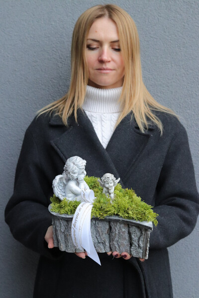 Anielskie Pożegnanie, stroik nagrobny serce