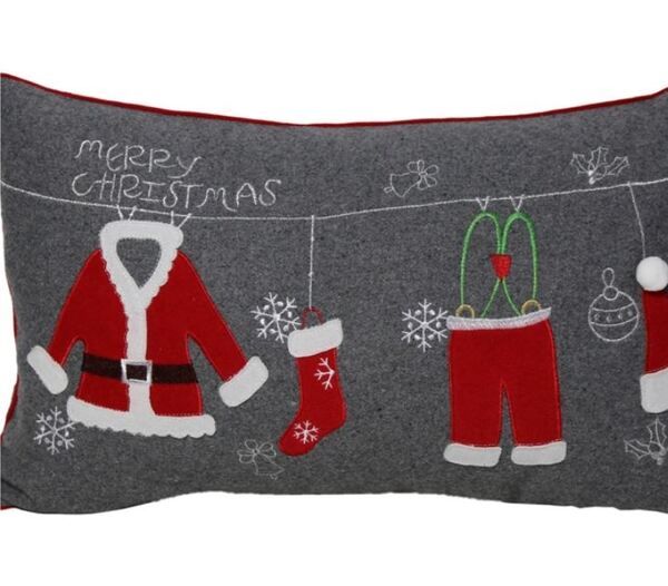 OD RĘKI filcowa poszewka na poduszkę świąteczna, Nicolaus Suit, wym.30x50cm