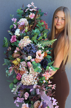 Bellasja, elegancka girlanda nagrobna, dł.160cm 