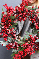 Czerwona Kraina, świąteczny wianek na drzwi